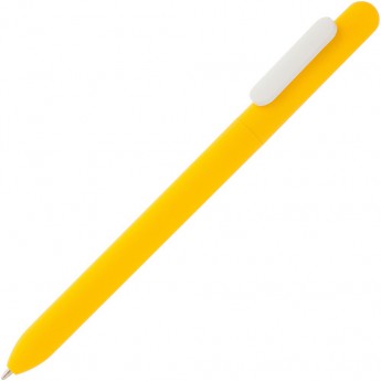 Купить Ручка шариковая Slider Soft Touch, желтая с белым