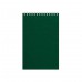 Купить Блокнот Office зеленый, А5, 127х198 мм, верхний гребень, белый блок, клетка, 60 листов