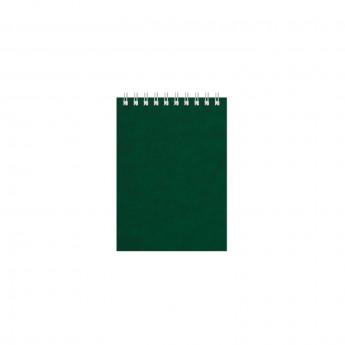 Купить Блокнот Office зеленый, А6, 94х130 мм, верхний гребень, белый блок, клетка, 60 листов