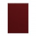 Купить Блокнот Office, бордовый, А4, 198х285 мм, верхний гребень, белый блок, клетка, 60 листов