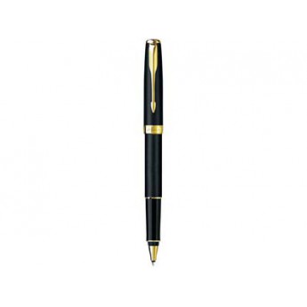 Ручка Паркер роллер "Sonnet Matte Black GT" в футляре с логотипом