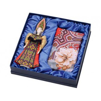 Купить подарочный набор «Катерина» (кукла и платок) с логотипом 