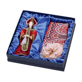 Купить подарочный набор «Евдокия» (кукла и платок) с логотипом 