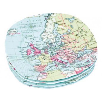 Купить набор тарелок «Карта мира» с логотипом 