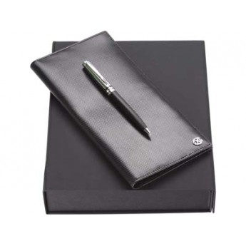 Набор: трэвел-портмоне, ручка шариковая с логотипом
