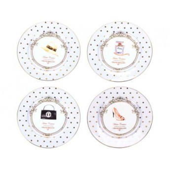 Купить набор десертных тарелок «Женский каприз» с логотипом 