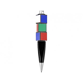 Ручка шариковая с вращающимися кубиками с логотипом