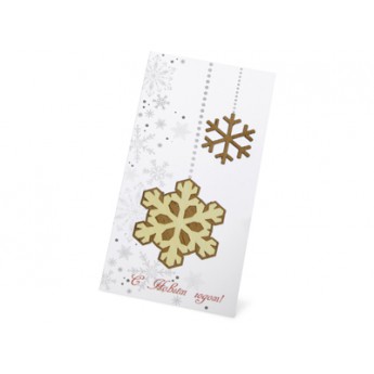 Купить открытку «Новогодние снежинки» с логотипом 