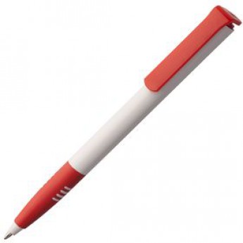 Купить Ручка шариковая Senator Super Soft, белая с красным