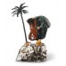 Купить Часы «Пальмовый рай» из яшмы с бронзой