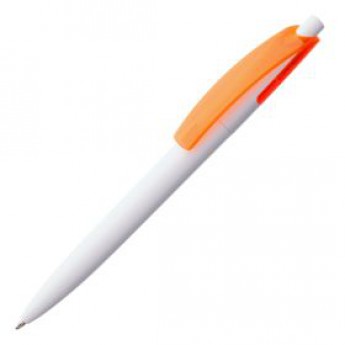 Купить Ручка шариковая Bento, белая с оранжевым