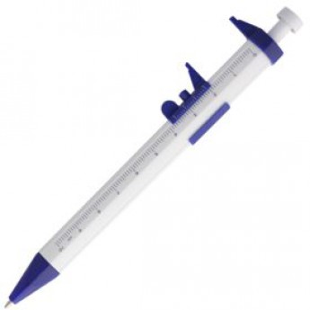 Купить Ручка шариковая «Штангенциркуль», белая с синим