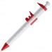 Купить Ручка шариковая «Штангенциркуль», белая с красным