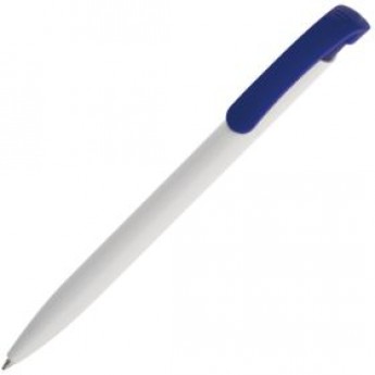 Купить Ручка шариковая Clear Solid, белая с синим