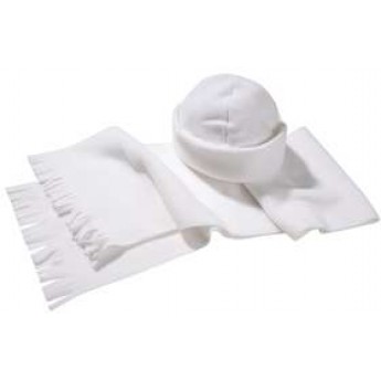 Купить Комплект Unit Fleecy: шарф и шапка, белый
