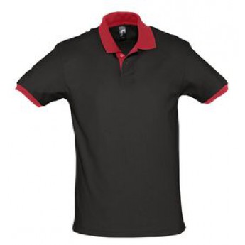 Купить Рубашка поло Prince 190, черная с красным
