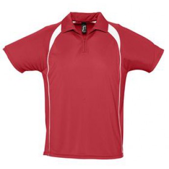 Купить спортивную рубашку поло «Palladium 140» (красная с белым)