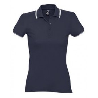 Купить Рубашка поло женская Practice women 270, темно-синяя с белым