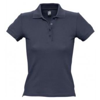 Купить Рубашка поло женская PEOPLE 210, темно-синяя (navy)