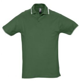 Купить Рубашка поло мужская с контрастной отделкой PRACTICE 270, зеленый/белый