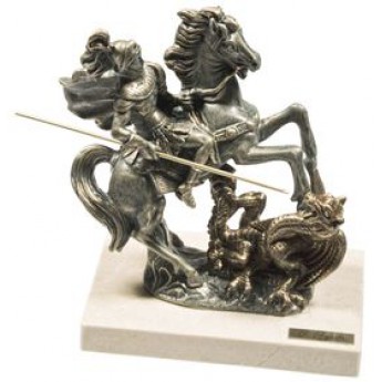 Купить скульптуру «Георгий Победоносец» (малая) с логотипом 