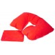 Надувная подушка под шею в чехле Sleep, красная