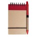 Купить красный блокнот на кольцах «Eco Note» с ручкой с логотипом 