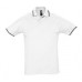 Купить Рубашка поло мужская с контрастной отделкой PRACTICE 270, белый/темно-синий