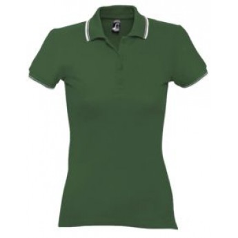 Купить Рубашка поло женская Practice women 270, зеленая с белым