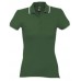 Купить Рубашка поло женская Practice women 270, зеленая с белым