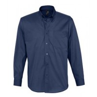 Рубашка мужская с длинным рукавом «BEL AIR» темно-синяя (кобальт)
