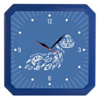 Купить Часы настенные «Квадро», синие