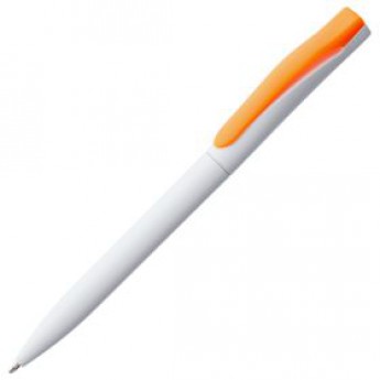 Купить Ручка шариковая Pin, белая с оранжевым