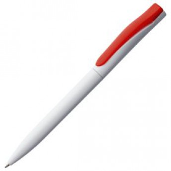 Купить Ручка шариковая Pin, белая с красным