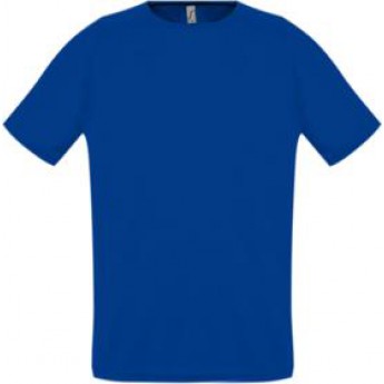 Купить ярко-синию футболку унисекс «SPORTY 140» с логотипом 