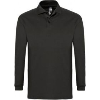 Купить Рубашка поло мужская с длинным рукавом WINTER II 210 черная