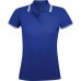 Купить Рубашка поло женская PASADENA WOMEN 200 с контрастной отделкой, ярко-синяя с белым