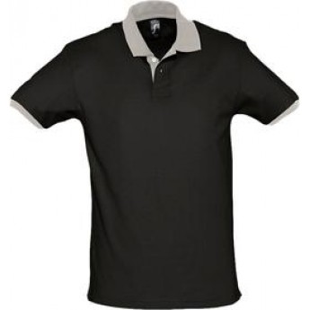 Купить Рубашка поло Prince 190, черная с серым