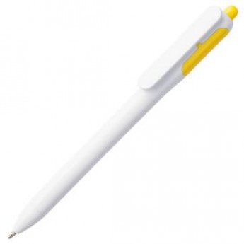 Купить Ручка шариковая Bolide, белая с желтым