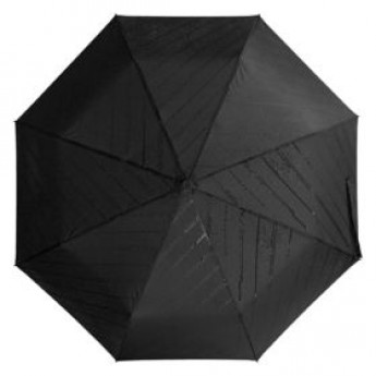 Купить  Зонт складной Magic с проявляющимся рисунком, черный с логотипом 