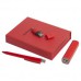 Купить набор «Bond» (красный) : аккумулятор, флешка и ручка с логотипом 