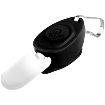 Брелок-фонарик для молнии, черный с логотипом