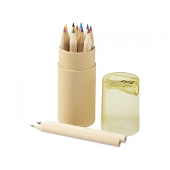 Купить Набор карандашей 12 единиц, натуральный/желтый с логотипом
