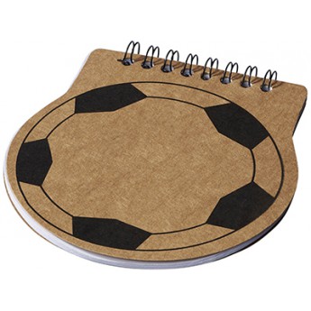 Блокнот в виде футбольной таблицы, натуральный с логотипом