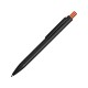 Ручка металлическая шариковая «Blaze» с цветным зеркальным слоем, черный/оранжевый