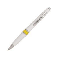 Ручка пластиковая шариковая «Меридиан», белый/желтый