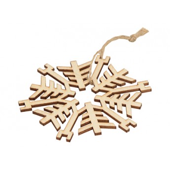 Купить Деревянное украшение «Снежинка»