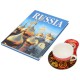 Набор «Моя Россия»: чайно-кофейная пара «Матрешка, хохлома» и книга «Россия» на англ. языке