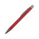 Ручка металлическая soft touch шариковая «Tender» с зеркальным слоем, красный/серый
