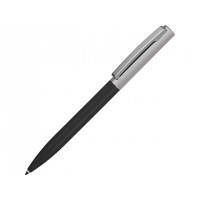 Ручка металлическая soft-touch шариковая «Tally» с зеркальным слоем, серебристый/черный